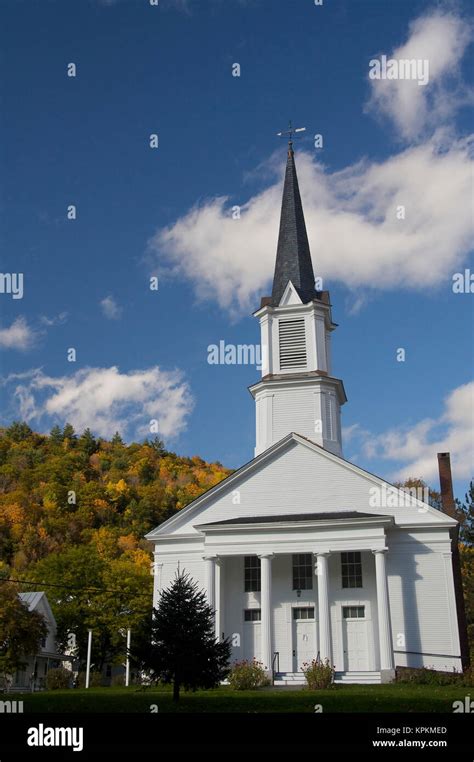 Usa Vermont Sharon A Church In The Small Town Of Sharon Vermont In