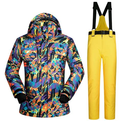 Ski Jacket Mens Winter Clothing Jacket Pant Skiing Suit Snowboard