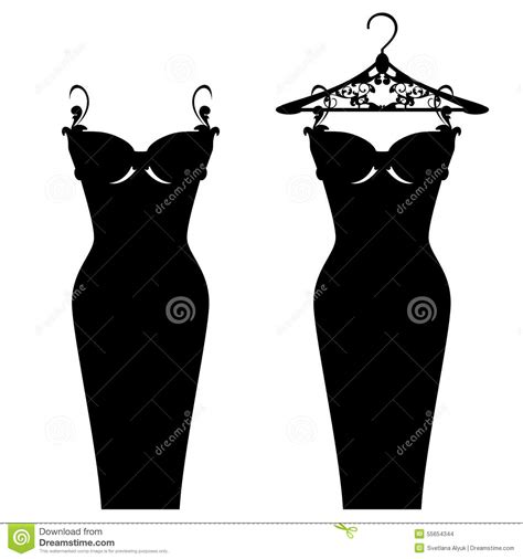 Download Little black dress stock vector. Illustration of fashion - 55654344