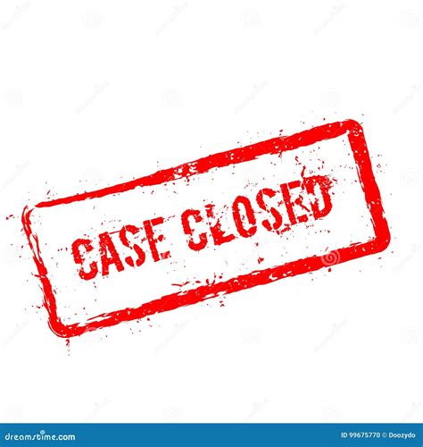 Case Closed Red Rubber Stamp Isolated On White Stock Vector