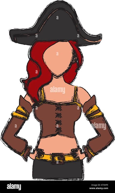 Beautiful Woman Pirate Cartoon Stock Vector Image And Art Alamy