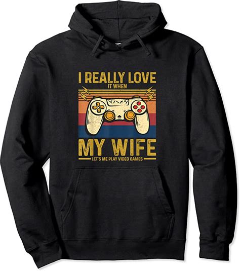 Trends Mens I Really Love It When My Wife Lets Me Play Video Games Mens T Shirts Tees Design