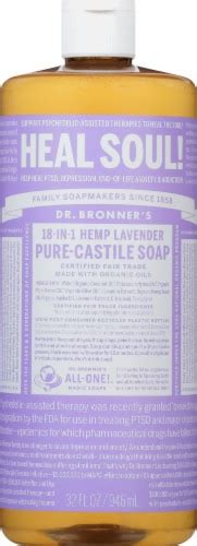 Dr Bronners 18 In 1 Hemp Lavender Pure Castile Liquid Soap 32 Fl Oz