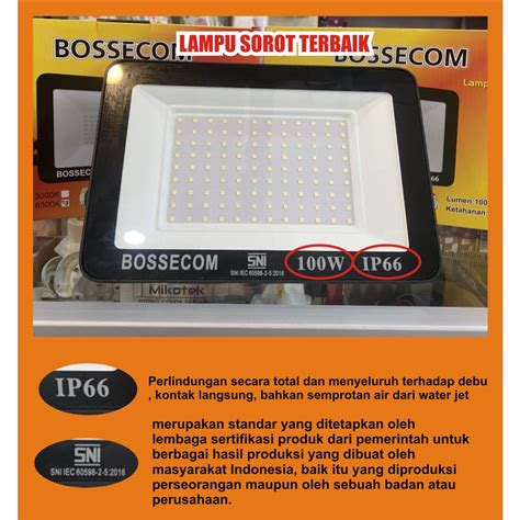 Jual Lampu Tembak 100 Watt Ip66 Sni Bossecom Tembak Led 100 Watt Lampu