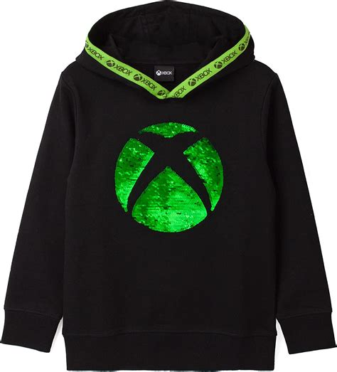Xbox Xbox Hoodie Jungen Mädchen Kinder Flip Pailletten Spiel Black