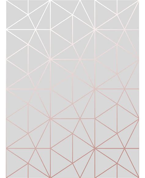 Metro Prism Geometric Triangle Wallpaper Grey And Rose