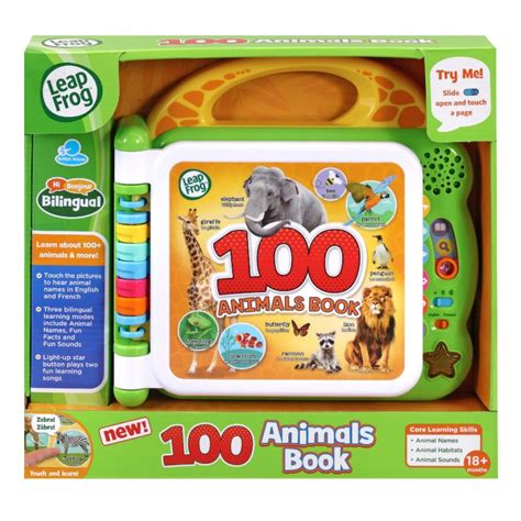 Leapfrog Learning Friends 100 Animals Book English French Toys