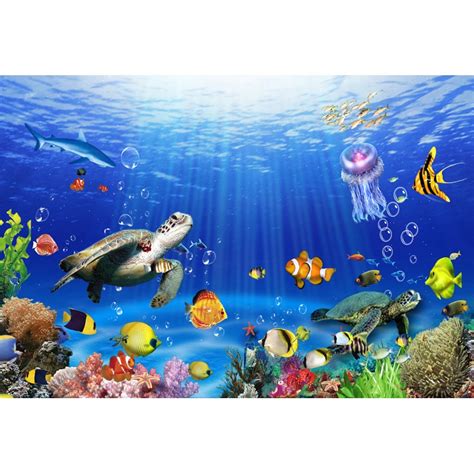 Find over 100+ of the best free sea background images. Seamless Vinyl Photography Background Cartoon Underwater ...