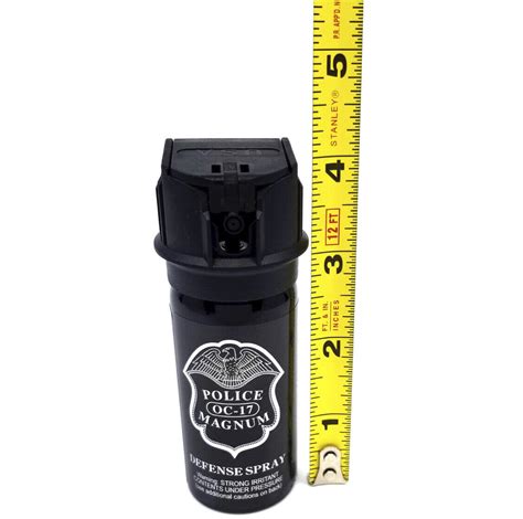Police Magnum Pepper Spray 2 Ounce Flip Top Stream Nylon Holster Safety