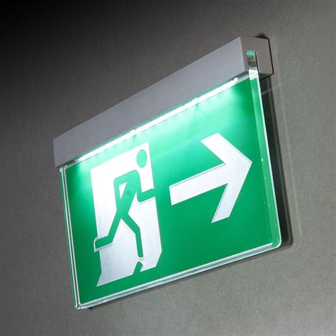 Led Illuminated Fire Exit Sign Bs Iso 7010 Signbox Exit Sign