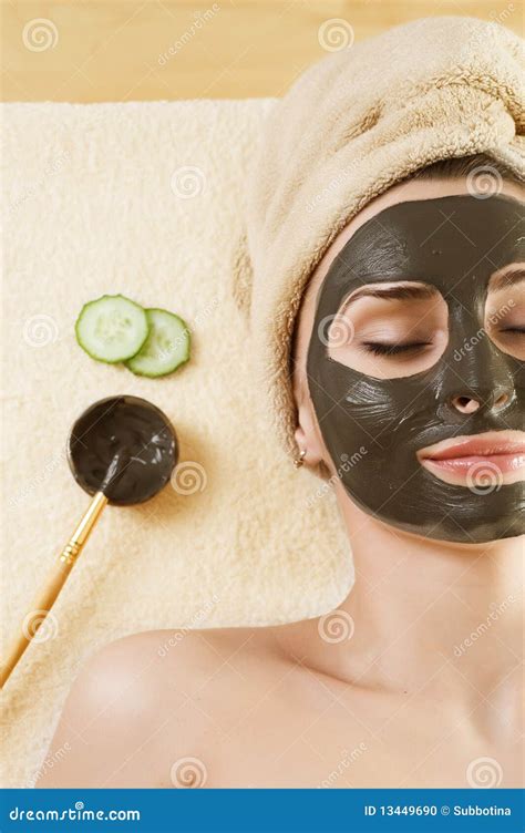 Mud Mask On The Facespa Stock Photo Image Of Attractive 13449690