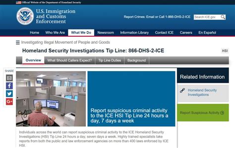 Homeland Security Investigations Tip Line 866 Dhs 2 Ice Ice 2traveldads