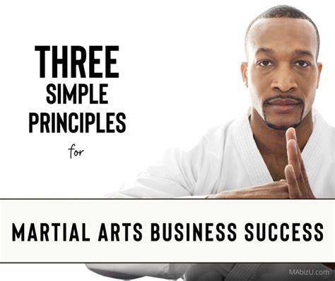 3 Simple Principles For Martial Arts Business Success Martial Arts