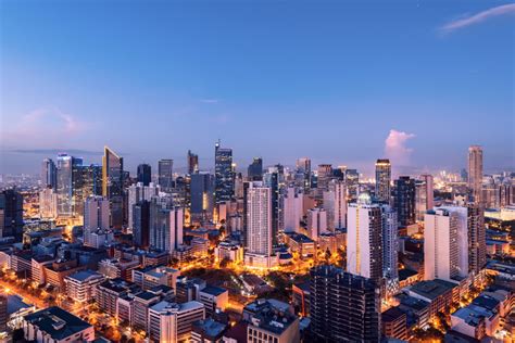 Downtown Manila Makati Skyline And By Eternity In An Instant