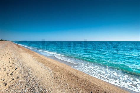 Deserted Beaches Of The Mediterranean Coast Of Turkey Stock Image