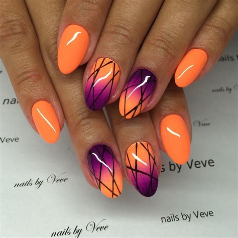 59 Pretty Orange Nail Art Designs Orange Nails Orange Nail Art