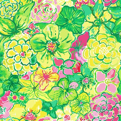 Seamless Repeat Lilly Pulitzer Style Bold Colorful Floral Etsy