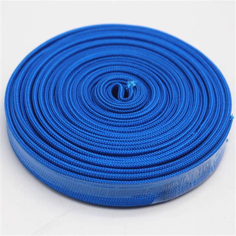 10mm Dia Blue Heat Resistant Sleeving Cable Wire High Temperature
