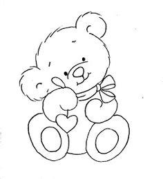Kinder zeichnen einfache dinge zum zeichnen zeichnen lernen teddybär mit herz. Bär mit Herz zum Ausmalen - TuttoDisegni.com | Desenho de ...