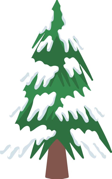 Christmas Watercolor Snowy Winter Pine Tree 14342557 Png