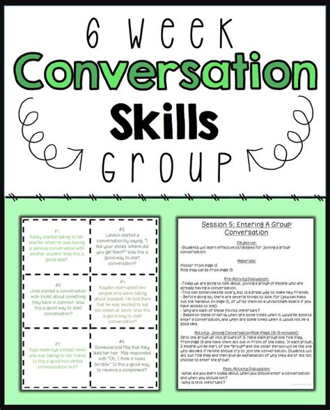 A 6 Session No Prep Group To Help Students Learn Conversation Skills