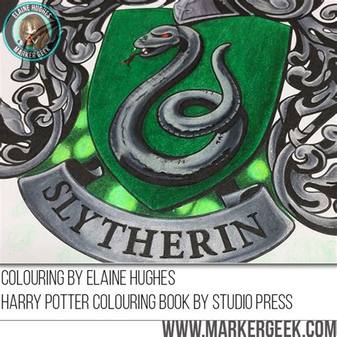 Harry Potter Colouring Book Colouring Slytherins Crest W Video