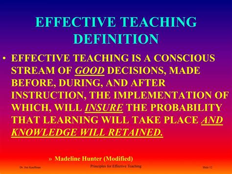 PPT - PRINCIPLES OF EFFECTIVE TEACHING PowerPoint Presentation, free ...
