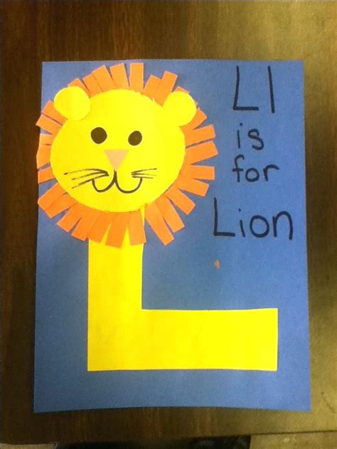 Lion Paper Plate Craft Preschool Letter L Easy For Kids Alphabet