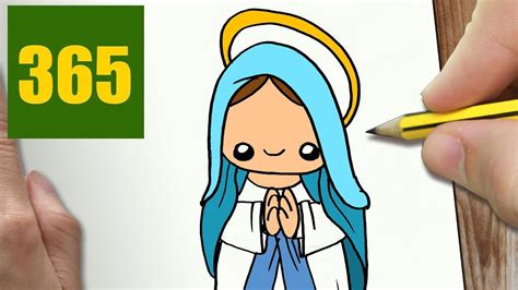 How To Draw A Virgin Mary Cute Easy Step By Step Drawing Lessons For