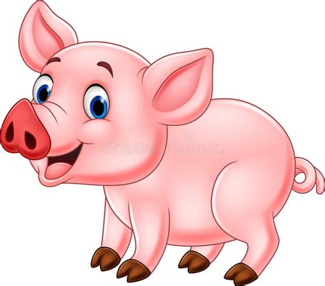 Cute Pig Cartoon Stock Vector Illustration Of Funny 132695965