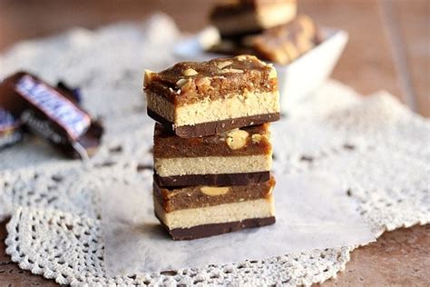 250 calories, 12 g fat, 4.5 g saturated fat, 33 g carbohydrate, 27 g sugars, 4 g protein. Healthy Fun Size Snickers Bars (Vegan, Grain-Free ...