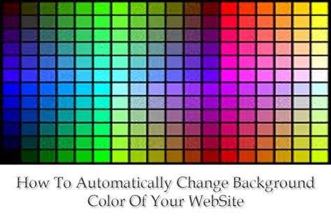 How To Automatically Change Background Colour Of Website