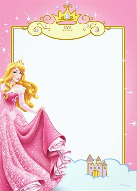Blank Disney Princess Invitation Template Printable Word Searches