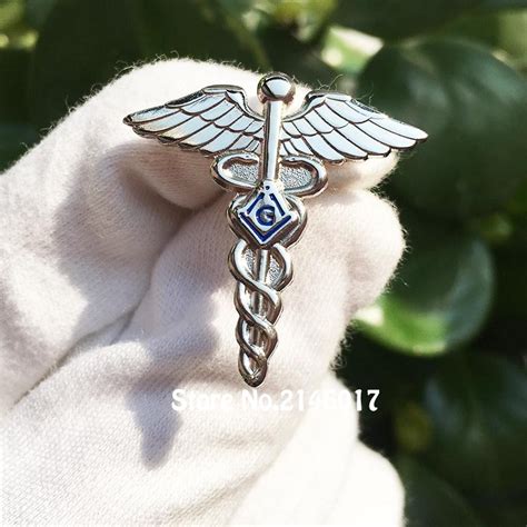 50pcs Silver Color Mason Badge Custom Masonic Lapel Pin