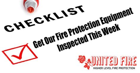 Get Your Fire Protection Equipment Inspected This Week Fire