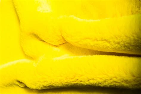 Faux Fur Fabric By The Meter Super Luxury Quality Yellow