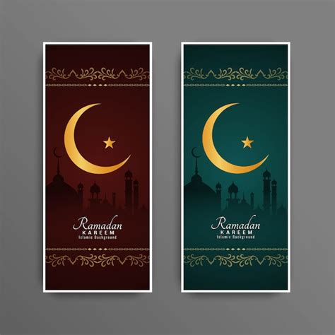 Premium Vector Ramadan Kareem Beautiful Islamic Banners Set