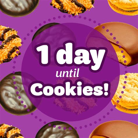 only one more day until girl scout cookies arrive we can t wait can you girl scout cookie