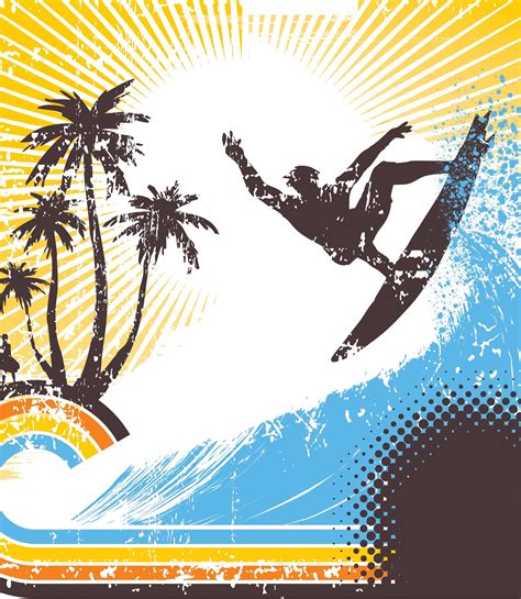Surfing Graphic Poster Surf Surf Posters Art Du Surf Surfer Room