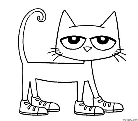 Pete The Cat Coloring Page For Kids Turkau
