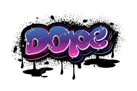 Premium Vector Dope Graffiti Lettering Typography Art Illustration