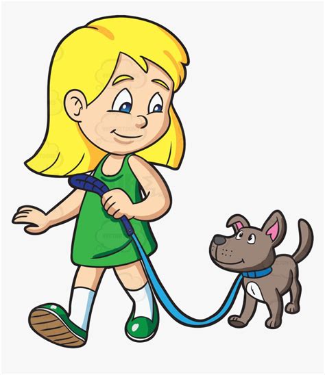 Dog Walking Girl Clipart Free Best Transparent Png Girl Walking Dog