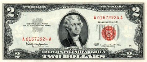 Green Certified Freebies Are Shared Everyday 1928 1963 Two Dollar Note