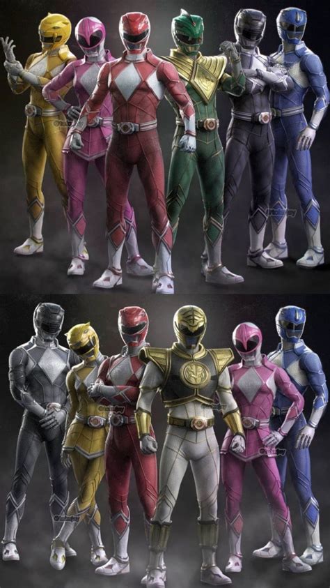 The Power Rangers Are All Dressed Up In Their Respective Colors And