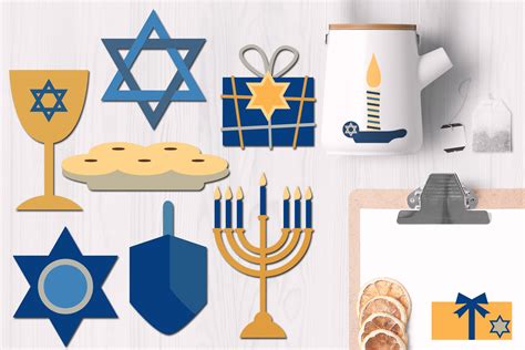 Hanukkah Jewish Holiday Graphic Illustrations