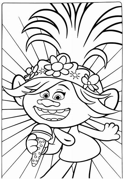 Trolls Coloring Tour Pages Printable