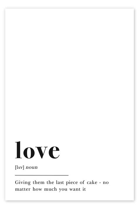 Love Definition Print By Aemmi Posterlounge
