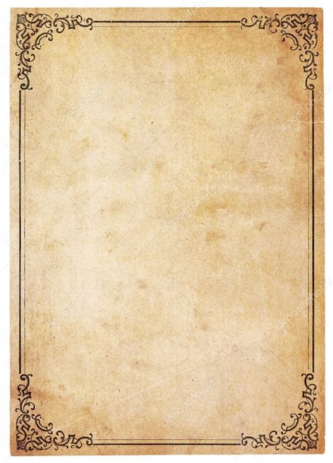 Blank Antique Paper With Vintage Border — Stock Photo