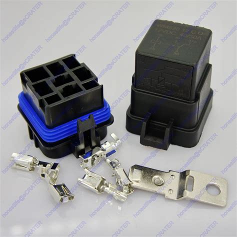 12v 40a 5 Pin Waterproof Sealed Integrated Spdt Relay Kit Socket Car
