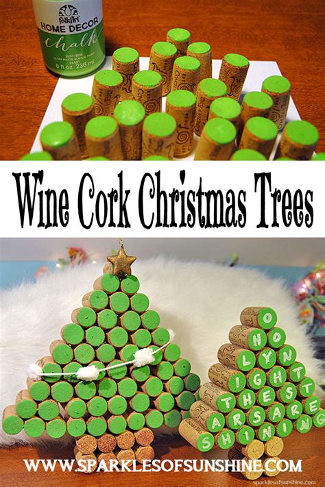 Wine Cork Christmas Trees Sparkles Of Sunshine